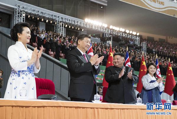 
反监听设备习近平和彭丽媛观看朝鲜大型团体操和艺术演出